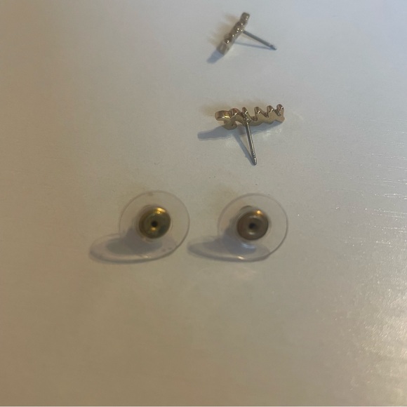 Kate Spade Mrs Cursive Gold Studs - Picture 4 of 5